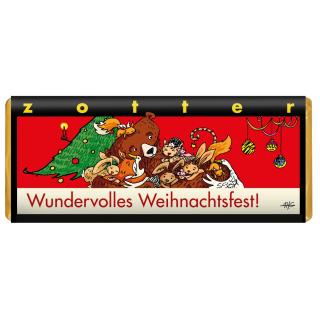 Schokolade "Wundervolles Weihnachtsfest!" 70g ZOT