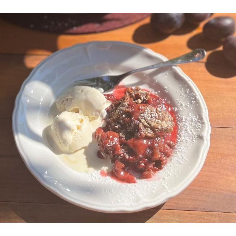 Knuspriger Zwetschgen - Crumble