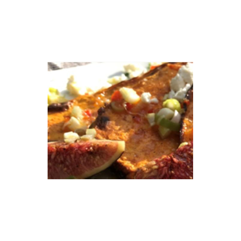 Süßkartoffeln mit marinierten Feigen