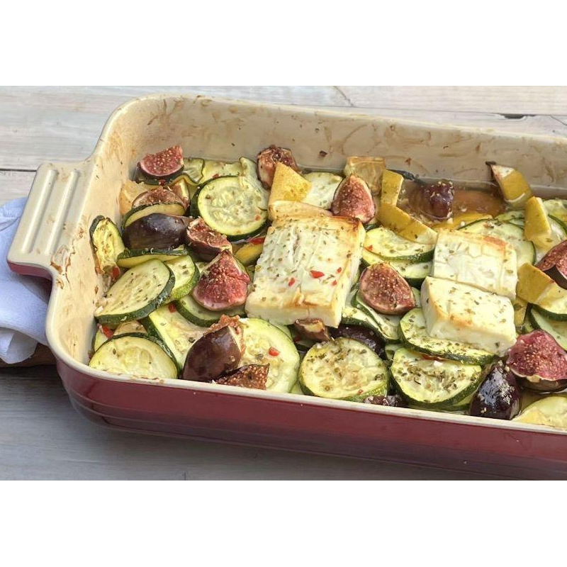 Feigen und Zucchini aus dem Ofen