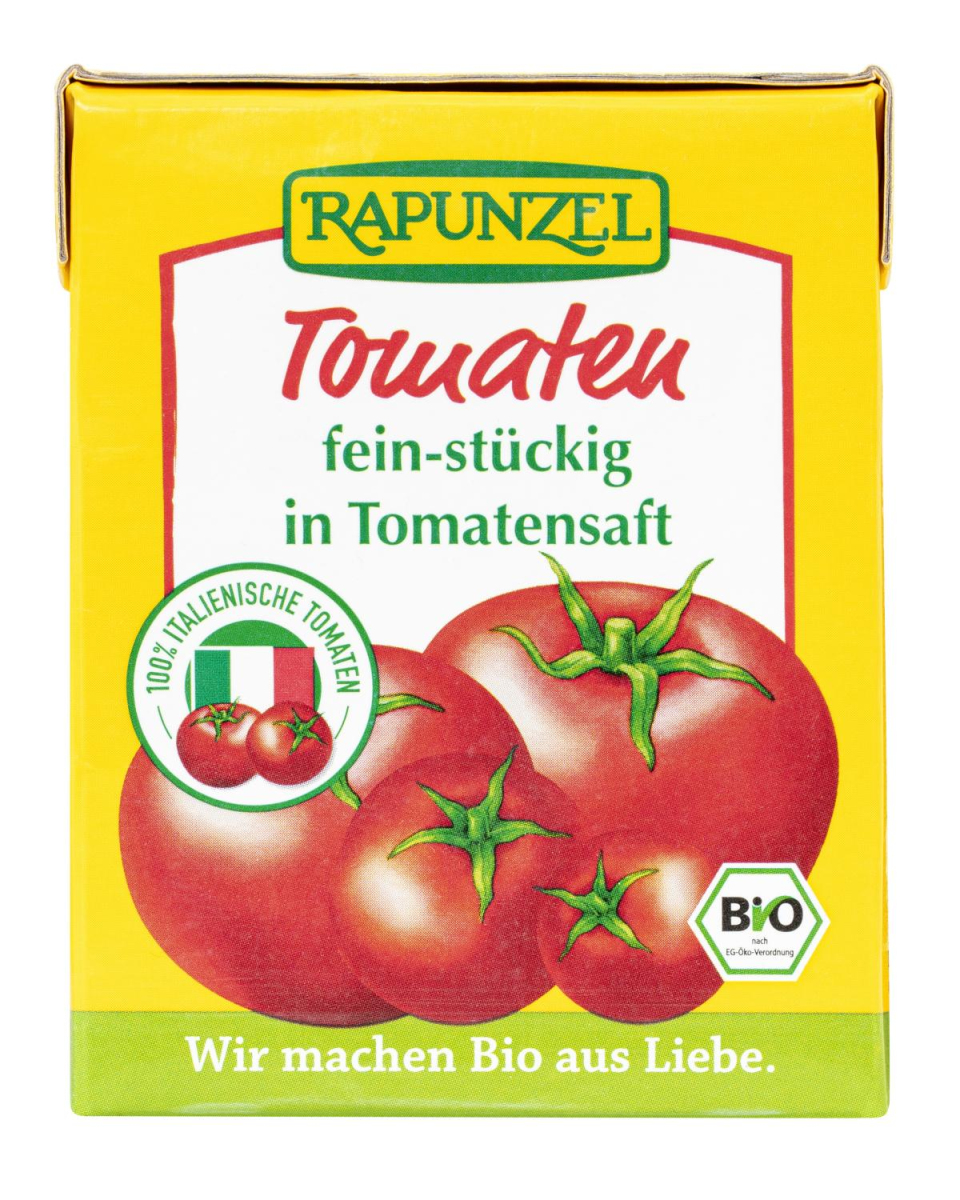 Tomaten fein-stückig in Tomatensaft im Tetra Pak 390g RAP
