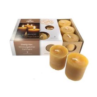 Stimmungslicht (9 Stück), 100% Bienenwachs