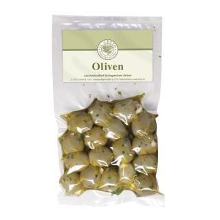 Griechische Oliven mit Knoblauch gefüllt 175g CES